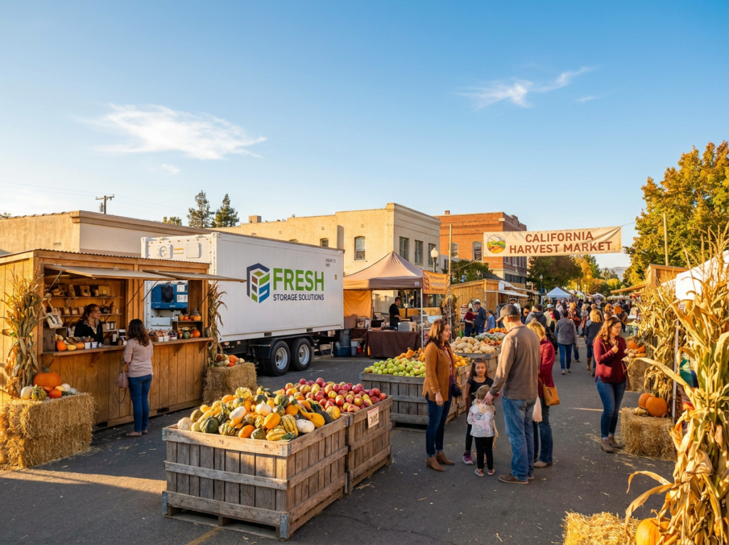 Harvest festivals, farmers markets, and outdoor food events need reliable portable cold storage. Cold Box Rents delivers, powers, and sets up refrigerated containers statewide.